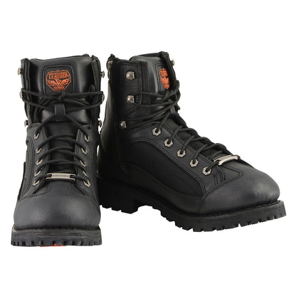 6-Inch Lace-to-Toe Motorcycle Boots with Gear Shift Protection