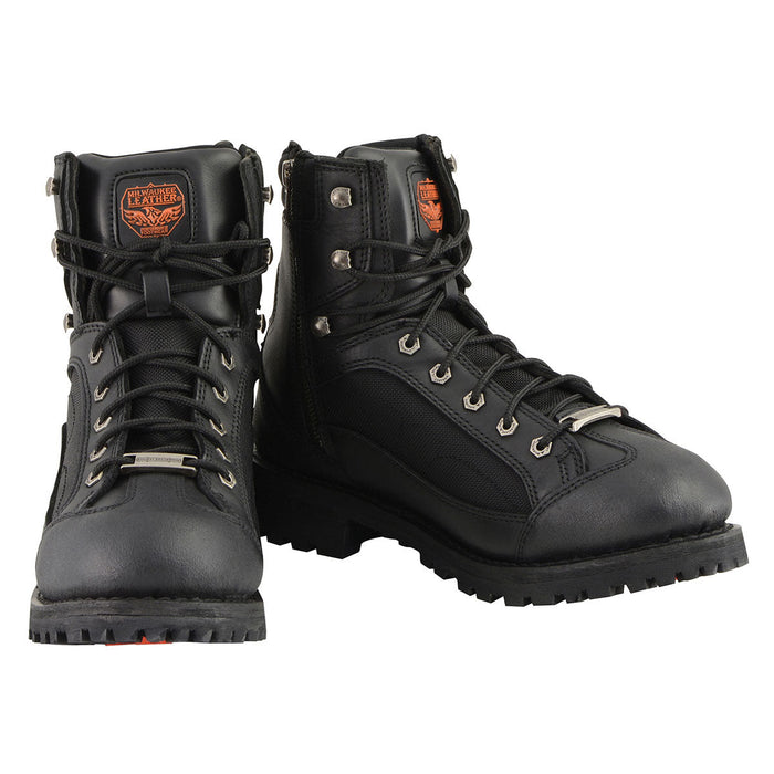 6-Inch Lace-to-Toe Motorcycle Boots with Gear Shift Protection