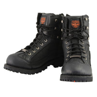 6-Inch Lace-to-Toe Motorcycle Boots with Gear Shift Protection