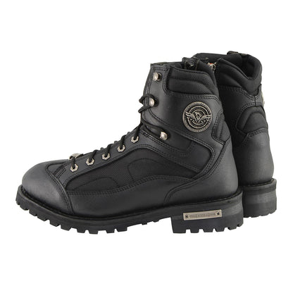 6-Inch Lace-to-Toe Motorcycle Boots with Gear Shift Protection
