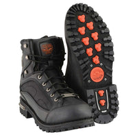 6-Inch Lace-to-Toe Motorcycle Boots with Gear Shift Protection