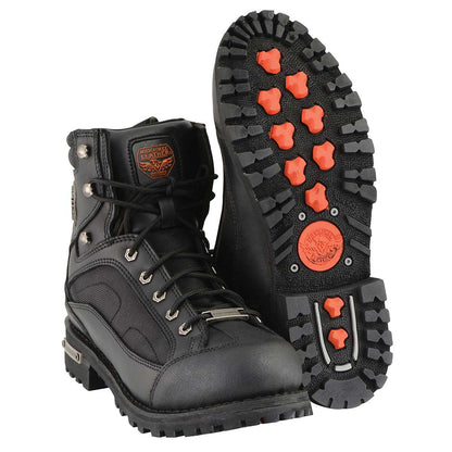 6-Inch Lace-to-Toe Motorcycle Boots with Gear Shift Protection