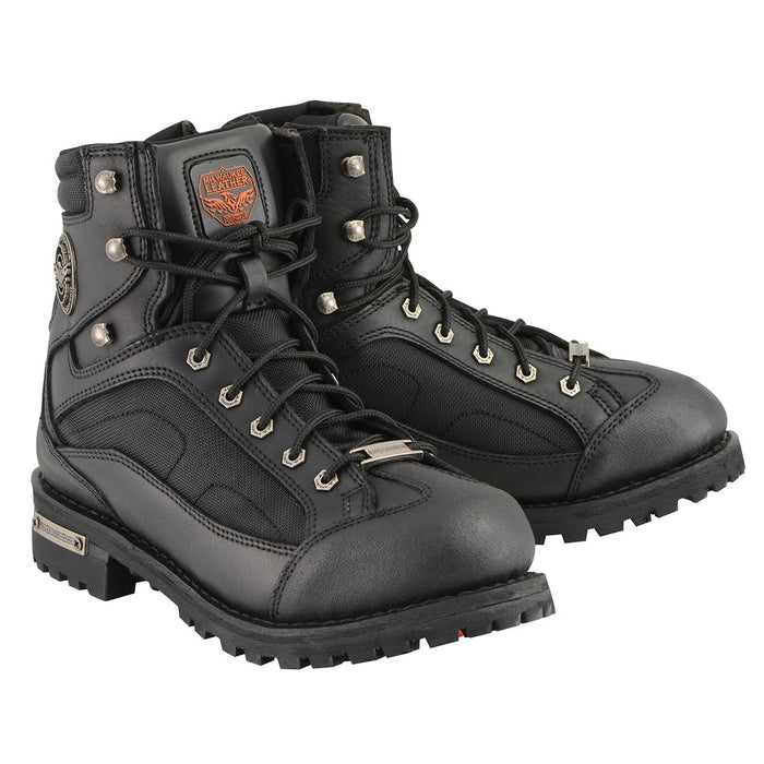 6-Inch Lace-to-Toe Motorcycle Boots with Gear Shift Protection