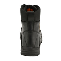 MBM9081 Tactical Lace-Up Leather Biker Riding Boots Black