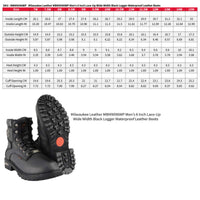 Men's 6-Inch Leather Logger Waterproof Boots, Wide Width Black