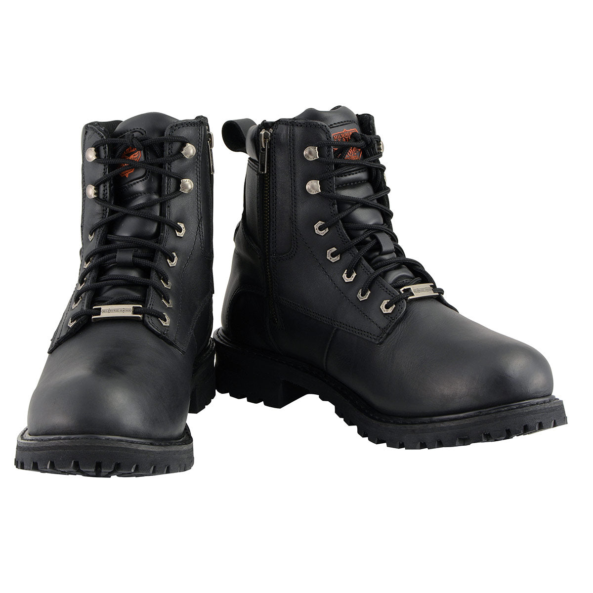 Men's 6-Inch Leather Logger Waterproof Boots, Wide Width Black