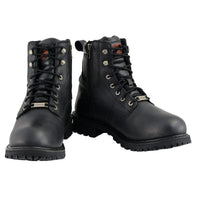 Men's 6-Inch Leather Logger Waterproof Boots, Wide Width Black