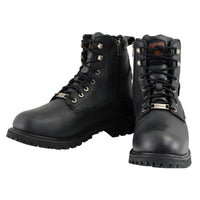 Men's 6-Inch Leather Logger Waterproof Boots, Wide Width Black