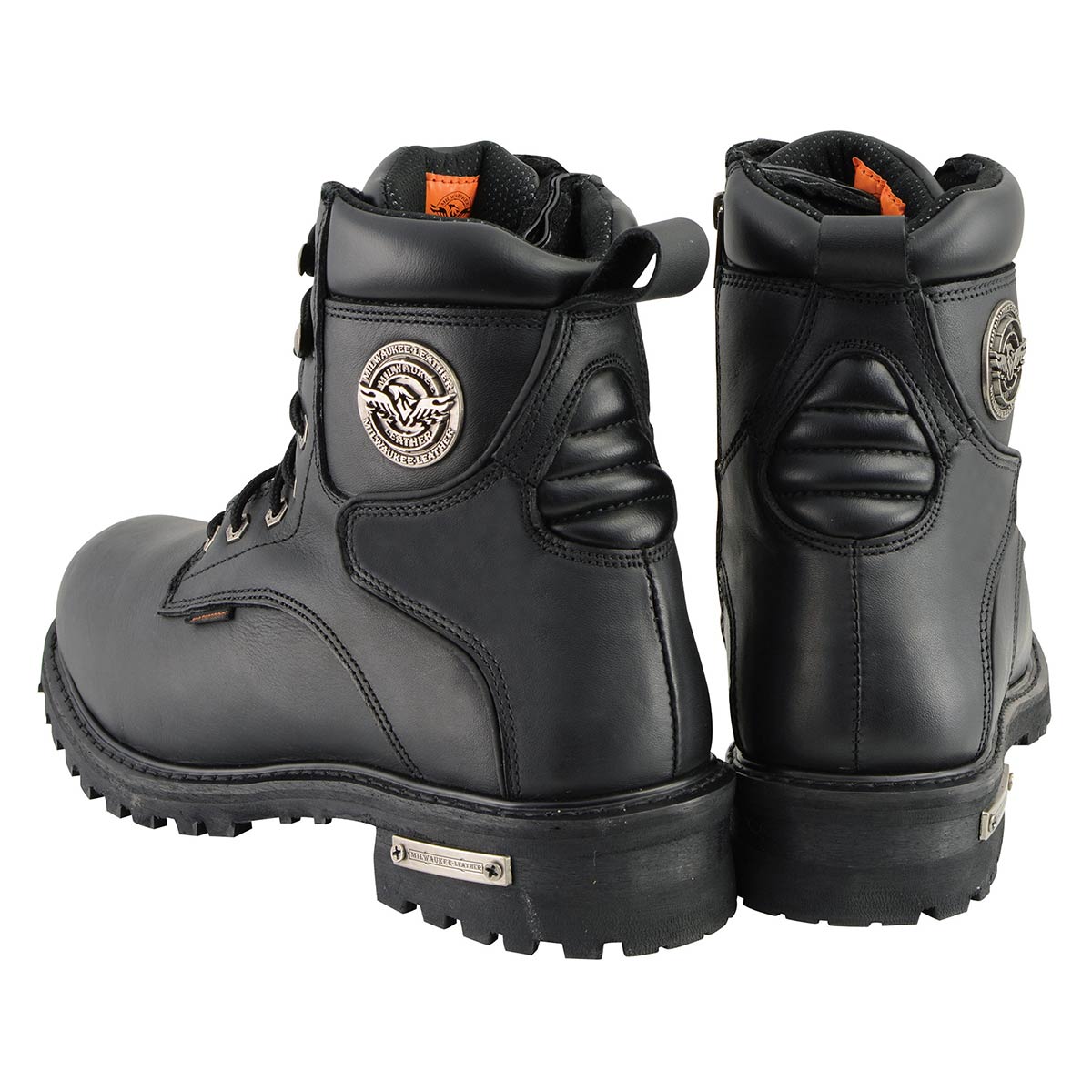 Men's 6-Inch Leather Logger Waterproof Boots, Wide Width Black