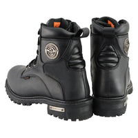 Men's 6-Inch Leather Logger Waterproof Boots, Wide Width Black