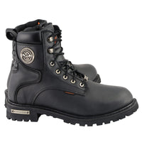 Men's 6-Inch Leather Logger Waterproof Boots, Wide Width Black