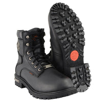 Men's 6-Inch Leather Logger Waterproof Boots, Wide Width Black