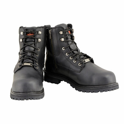 6-inch Logger Steel Toe Waterproof Boots Wide Width Black