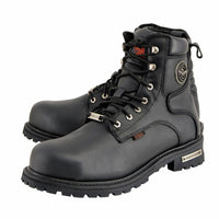 6-inch Logger Steel Toe Waterproof Boots Wide Width Black
