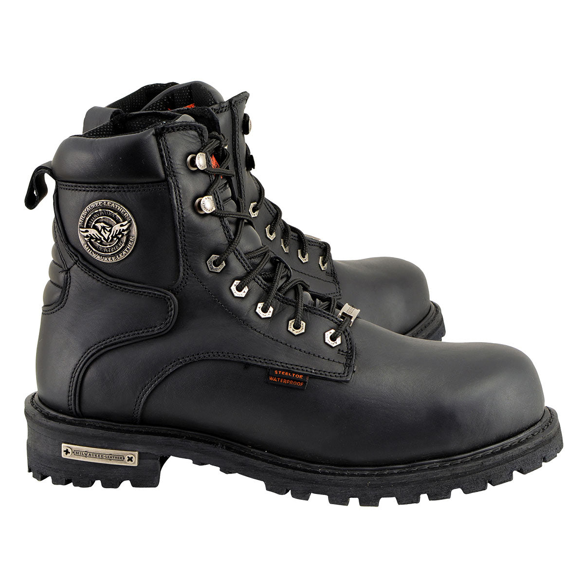 6-inch Logger Steel Toe Waterproof Boots Wide Width Black