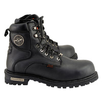 6-inch Logger Steel Toe Waterproof Boots Wide Width Black
