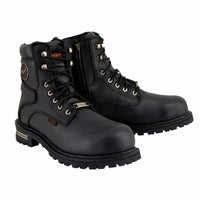 6-inch Logger Steel Toe Waterproof Boots Wide Width Black