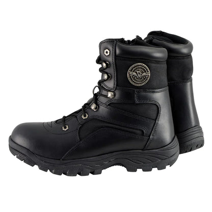 Men's 9-Inch Black Tactical Lace to Toe Leather Boots