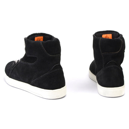 Premium Suede Leather Reinforced Street Riding Shoes with Ankle Support