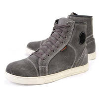 MBM9109 Street Riding Waterproof Shoes Suede Leather Reinforced Grey