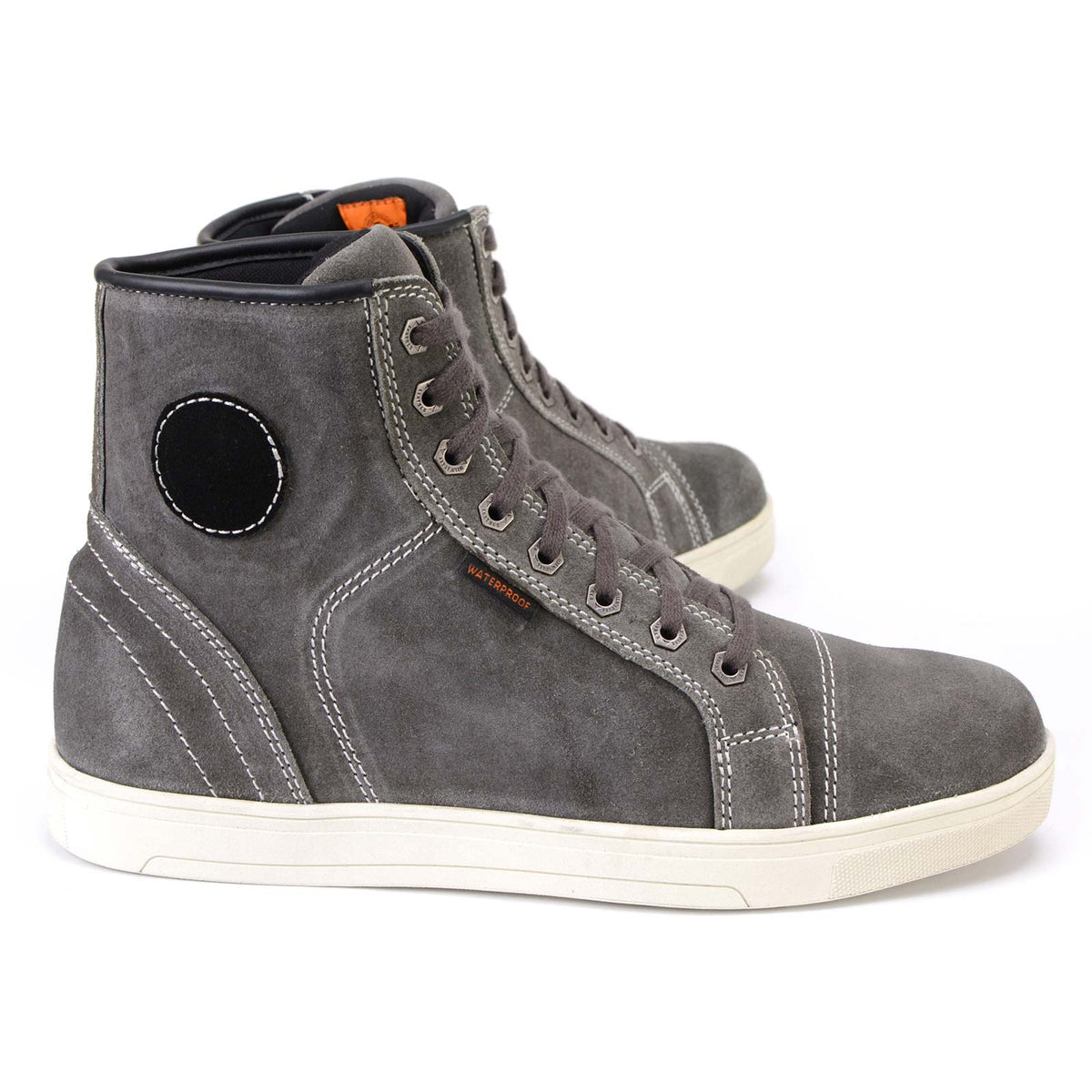 MBM9109 Street Riding Waterproof Shoes Suede Leather Reinforced Grey