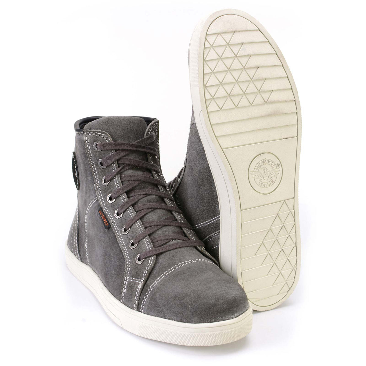 MBM9109 Street Riding Waterproof Shoes Suede Leather Reinforced Grey