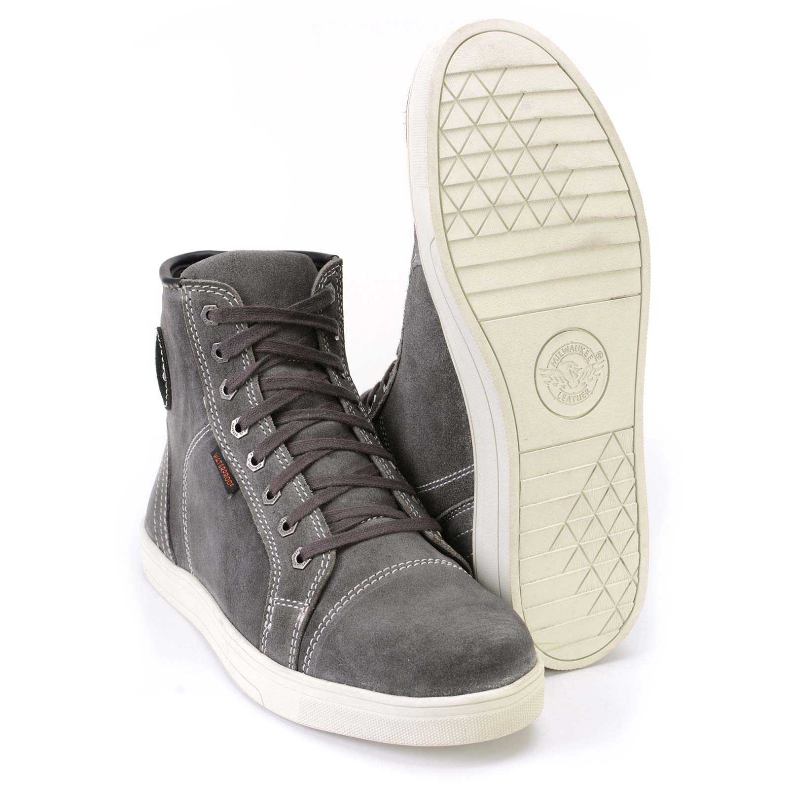 MBM9109 Street Riding Waterproof Shoes Suede Leather Reinforced Grey