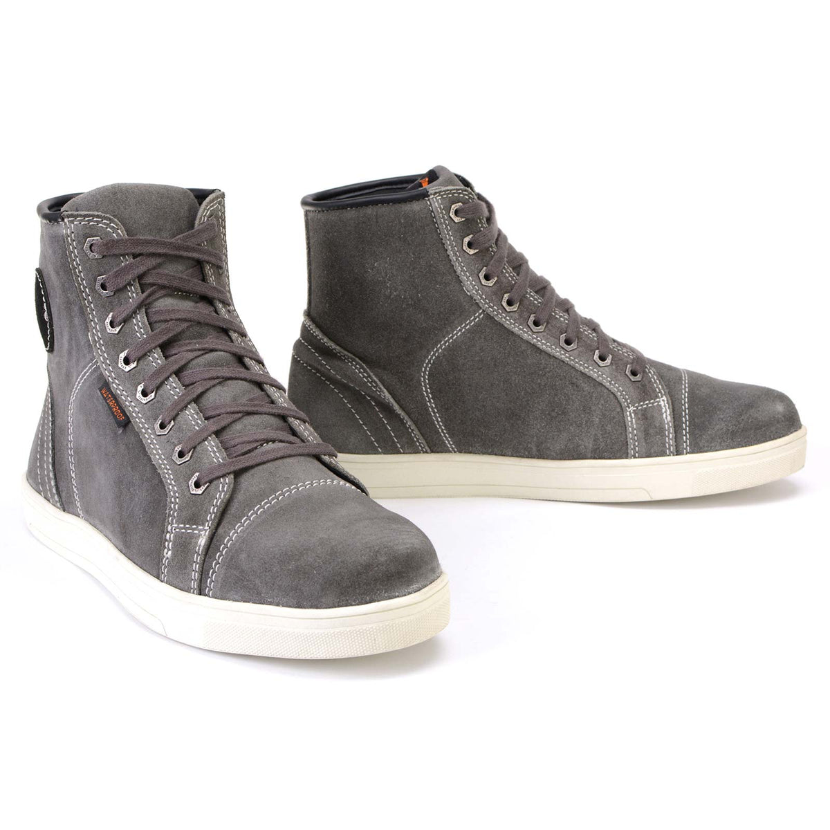 MBM9109 Street Riding Waterproof Shoes Suede Leather Reinforced Grey