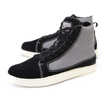 Black Suede and Canvas Casual Street Riding Shoes with Ankle Support