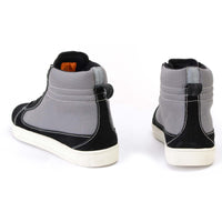 Black Suede and Canvas Casual Street Riding Shoes with Ankle Support