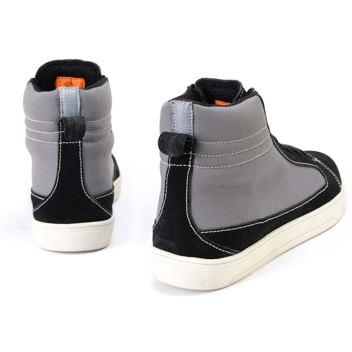 Black Suede and Canvas Casual Street Riding Shoes with Ankle Support