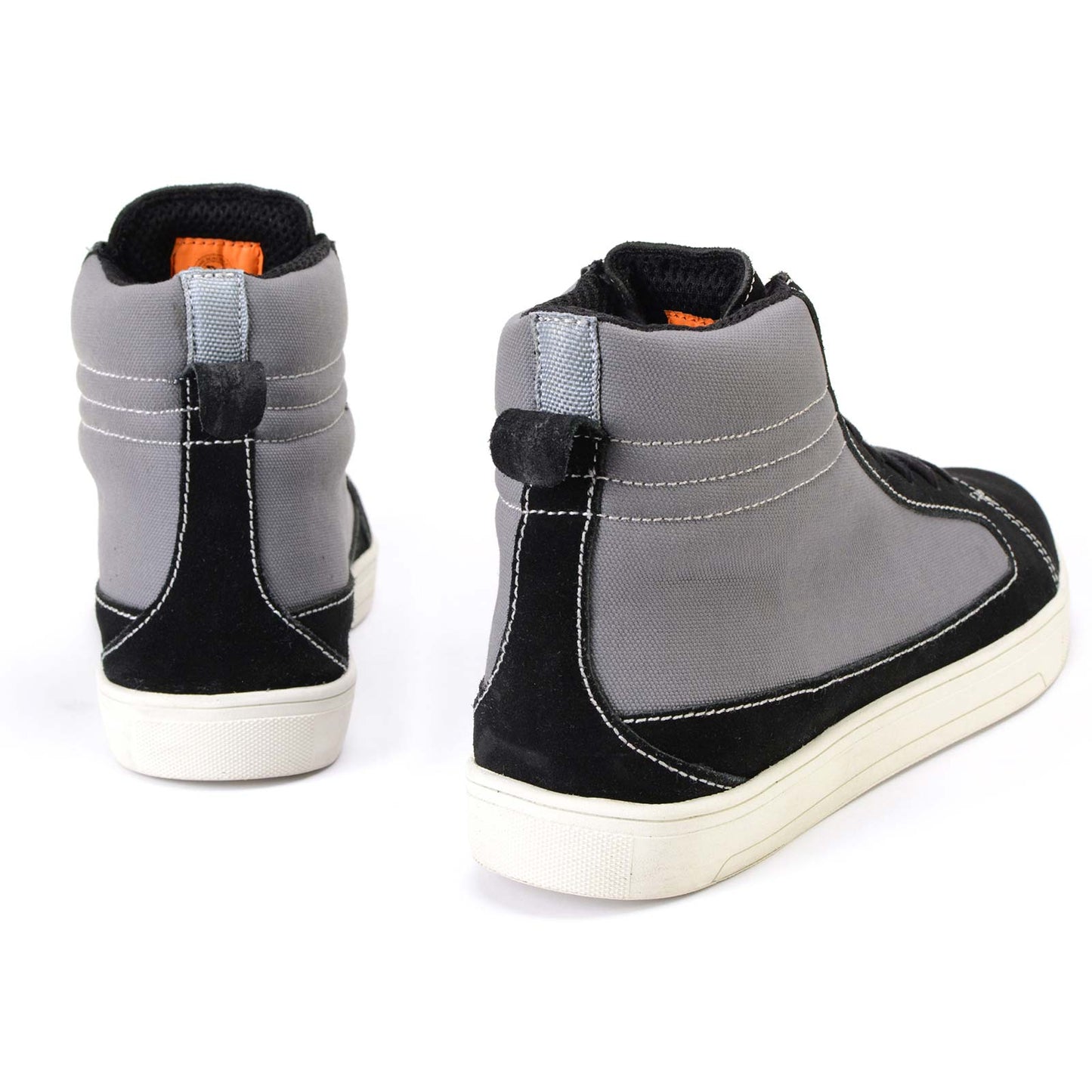 Black Suede and Canvas Casual Street Riding Shoes with Ankle Support