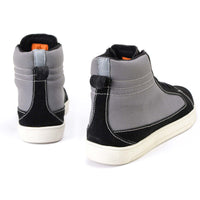 Black Suede and Canvas Casual Street Riding Shoes with Ankle Support