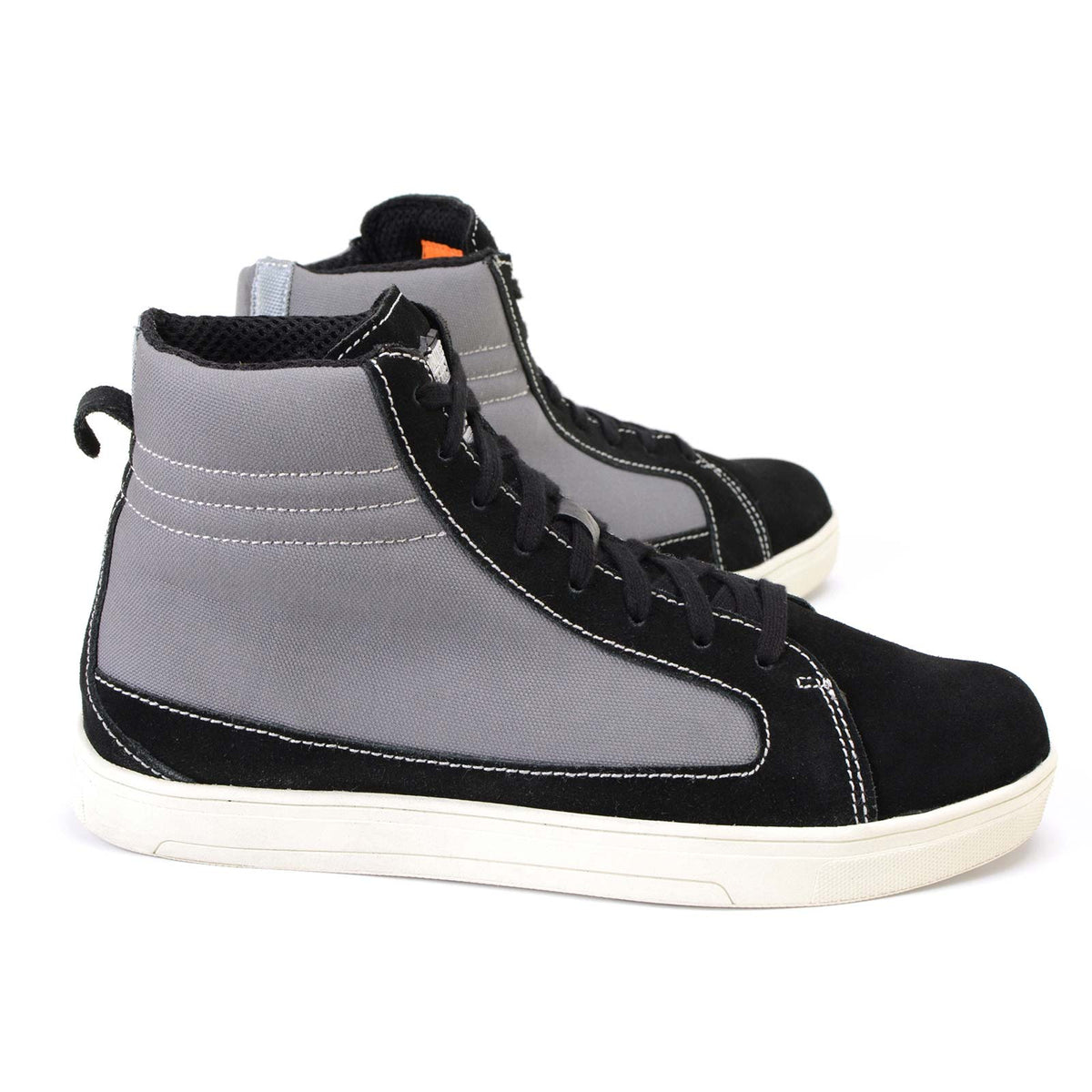 Black Suede and Canvas Casual Street Riding Shoes with Ankle Support