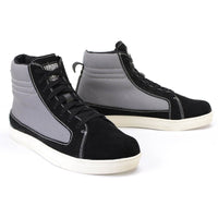 Black Suede and Canvas Casual Street Riding Shoes with Ankle Support