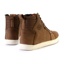 Waterproof Leather Motorcycle Riding Shoes Ankle Support Brown