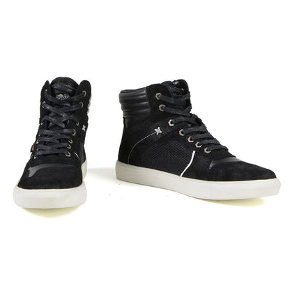 MBM9151 Waterproof Street Riding Shoes Suede Leather Reinforced Black
