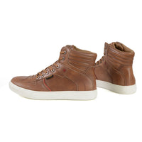 MBM9154 Men's High-Top Riding Shoes Waterproof Leather Cognac