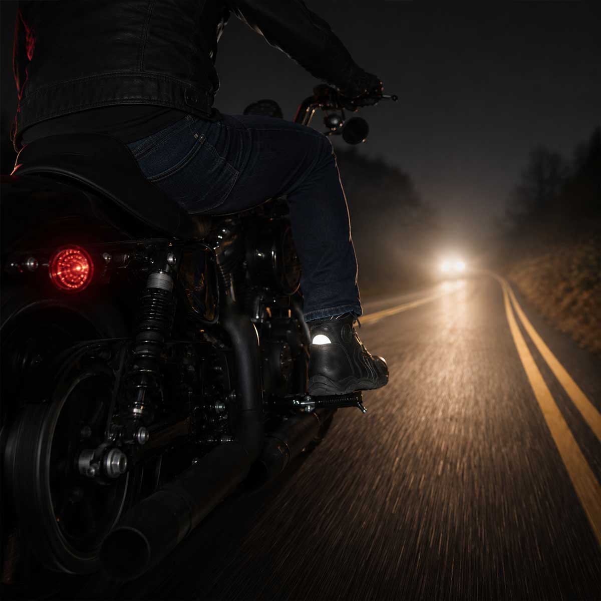 Milwaukee Leather Troop Sport Men's Waterproof Motorcycle Boots Black