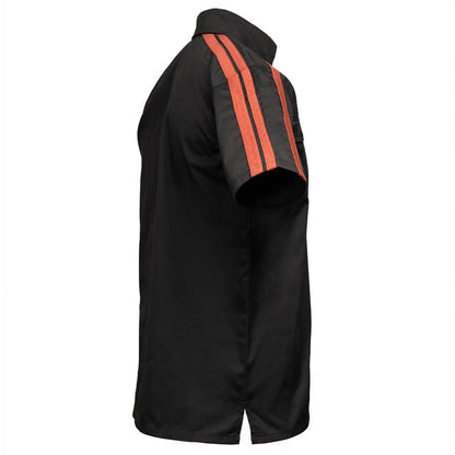 Men's Black/Orange Track Mark Classic Mechanic Button Up Shirt