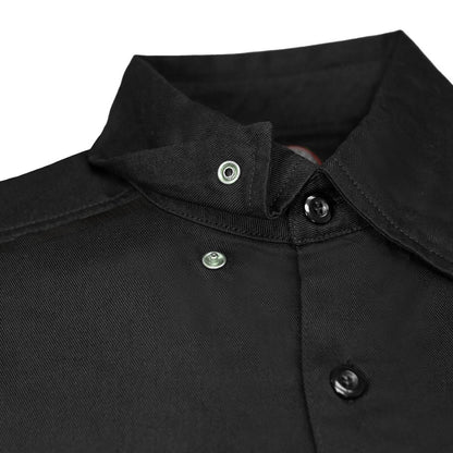 Men's Black/Blue Double Down Short Sleeve Mechanic Work Shirt 50/50 Cotton Poly