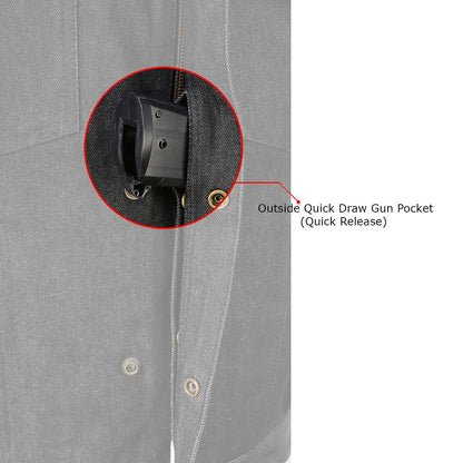 Men's 'Brute' Black Perforated Leather and Denim Club Style Vest w/ Hidden Dual Closure