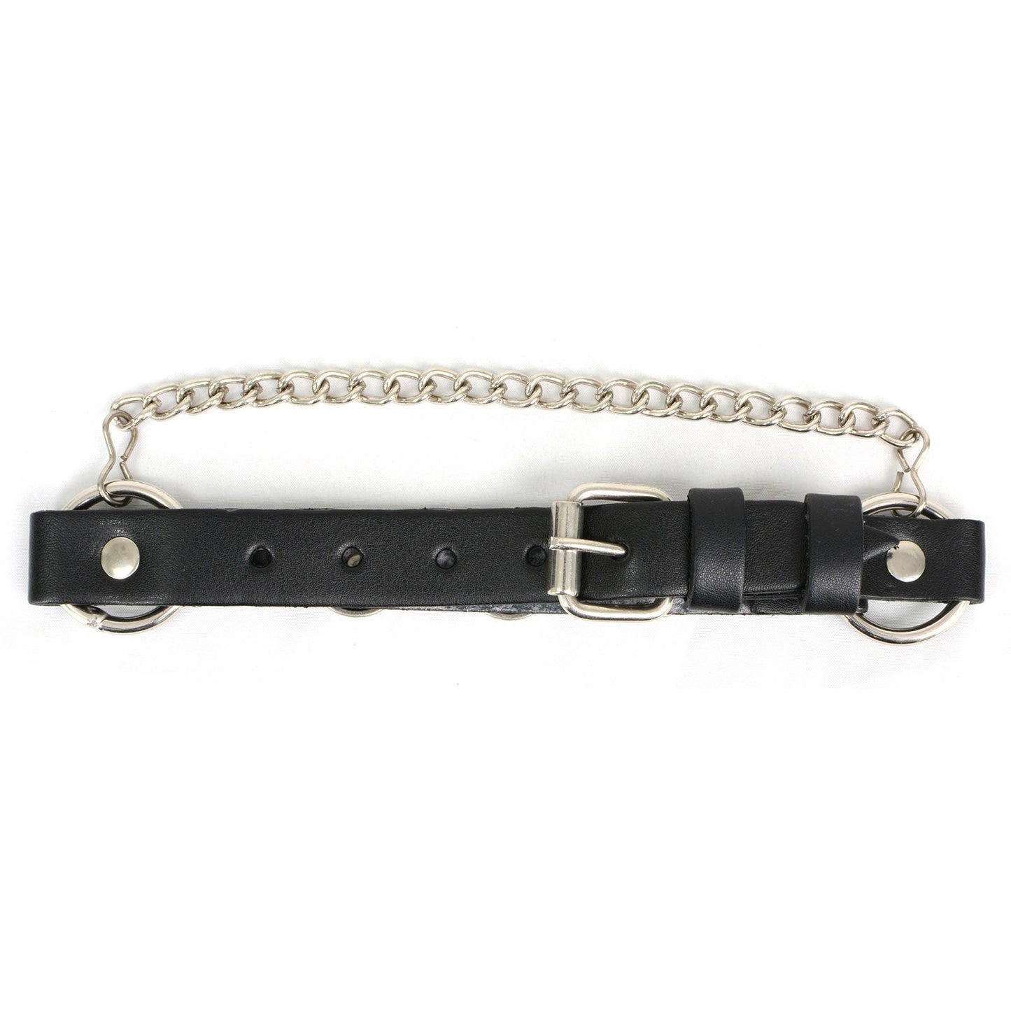 Silver Boot Chain w/ Vintage Buffalo Coin Medallion & Adjustable Strap
