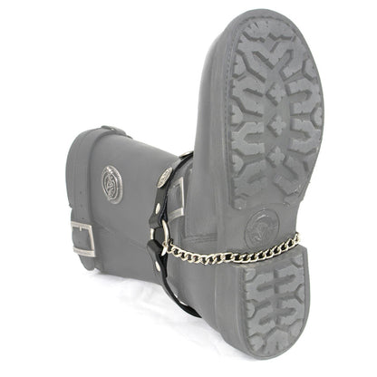 Silver Boot Chain w/ Vintage Buffalo Coin Medallion & Adjustable Strap