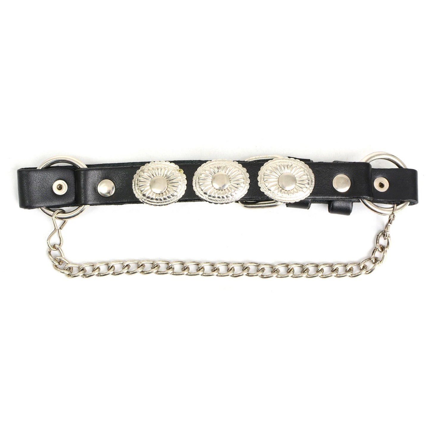 Silver Vintage Concho Boot Chain With Adjustable Strap