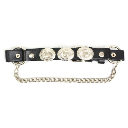 Silver Vintage Concho Boot Chain With Adjustable Strap