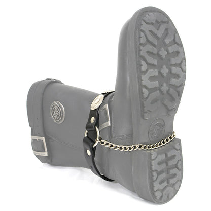 Silver Vintage Concho Boot Chain With Adjustable Strap
