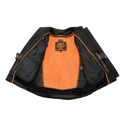Ladies Black and Purple 'Crinkled Arm' Lightweight Racer Jacket