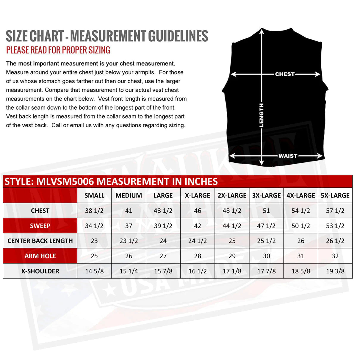 Men's Black 'Classic Western' Premium Motorcycle Leather Vest