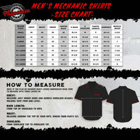 Men's Classic Black and Grey Button Up Mechanic Shirt w/ Reflective Stripe